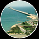 The King Fahd Causeway to Saudi Arabia.